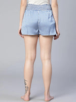 Simply Blue Elasticated High Waist Women Nightwear Shorts