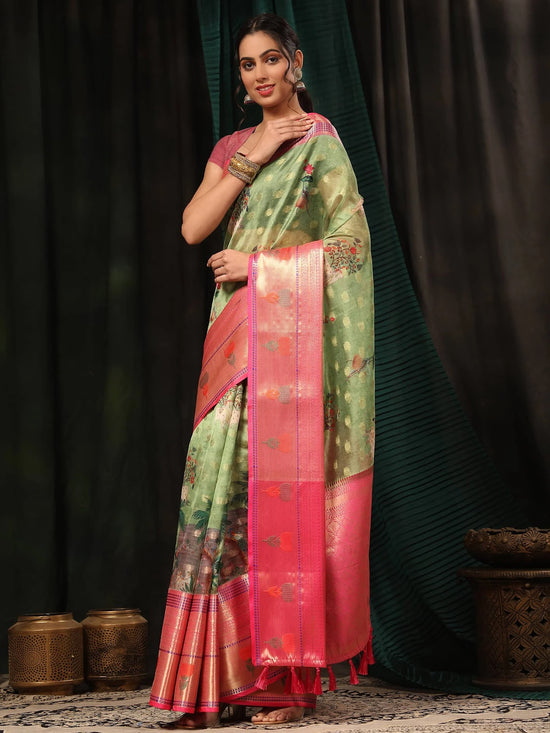 Graceful Simplicity Attire Saree-SZ-DGLARA-GN-1929