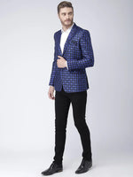 Hangup Men Standard Checkered Men Formalwear-F1_2B_Blazer