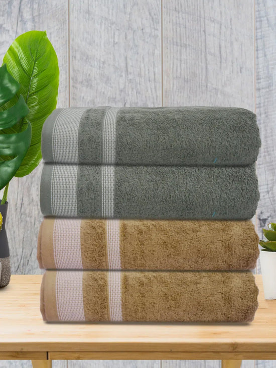 Athom Living Premium Cotton Bath Towel Pack of 4-PER-AACC