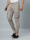 Ribbed Jogger Cargos with 6 pockets-Grey-HJC9012-30