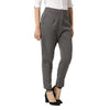 Smarty Pants Women's Cotton Lycra Ankle Length Grey Formal Trouser-SMPT-885B-S