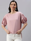 Women's Purple Solid Top-SH-7161-Mauve