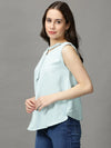 Women's Sea Green Striped Top-AE-10367-Seagreen