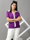 Women's Purple Solid Top-AN-502-Purple