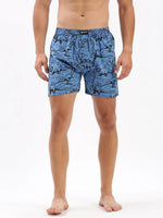 Men Printed Blue Boxer-142-Blue