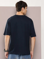 Dillinger Navy Blue Graphic Oversized T-shirt-DLMOV284NVY-S