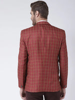 Hangup Men Standard Checkered Men Formalwear-F5_Check_Blazer