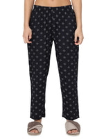 Smarty Pants Women's Cotton Navy Blue Polka Dot Print Night Suit