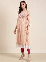 Women Multi Striped A-Line Kurta-RJ-017-Multi