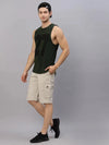 Rigo Mint Printed Round Neck Sleeveless T-Shirt Vest-SD04221065-L