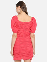 Pink Ruching Dress