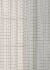 Uneven checks geometric 100 % cotton sheer curtain for Living room & bedroom - Light filtering - Grey - Pack of 1-230423104