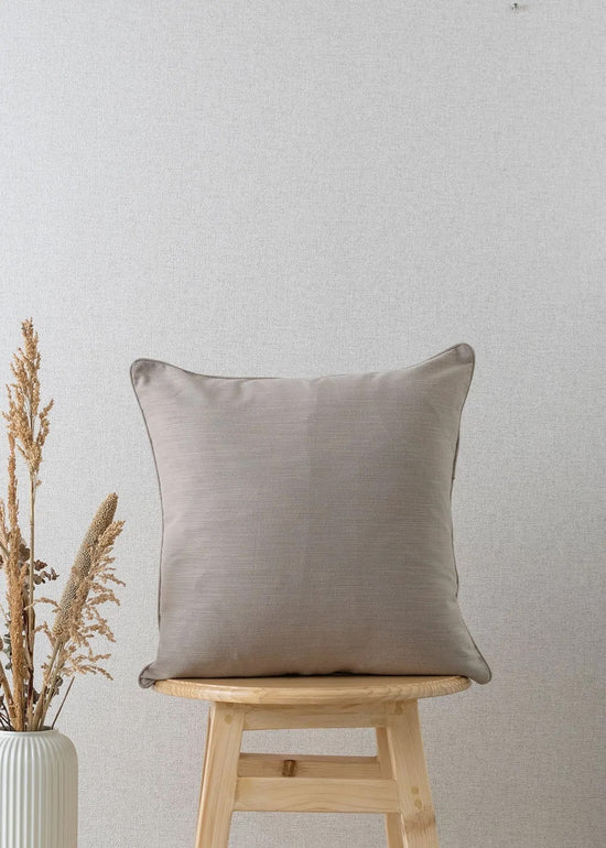 Solid Grey 100% cotton plain cushion cover for sofa-230451103