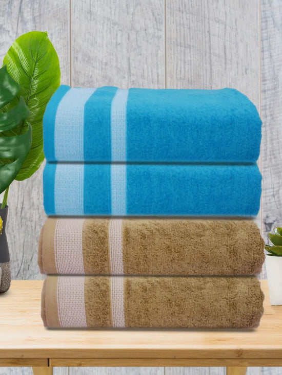 Athom Living Premium Cotton Bath Towel Pack of 4-PER-AADD