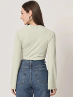 Mint Green Bell Sleeve Top