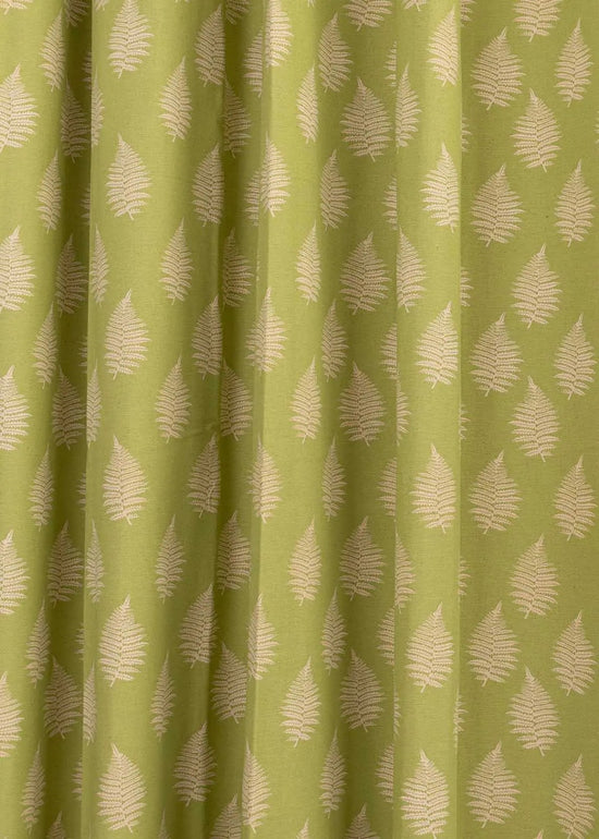 Ferns 100% cotton floral curtain for living room - Room darkening - Green - Pack of 1-230422027