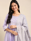 Women's Lavender Solid Anarkali Kurta-FS-2831-Lavender