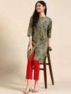 Women's Multicolour Printed Straight Kurta-GW-1126-Multi