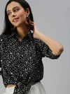 Women's Black Printed Tops-AE-3330187-Blackwhite