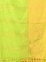 Yellow Cotton Saree With Zari Borders-MA66BCT43620001