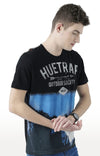 Huetrap Black Mens Short Sleeve Graphic Printed Tshirt-HT17MKGRABLK00741