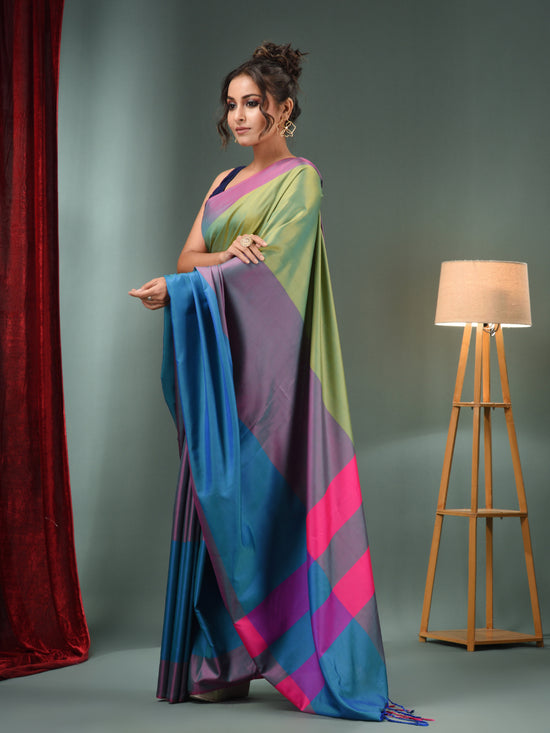 Multicolour Blended Silk Handwoven Soft Saree-MA50BSL01530143