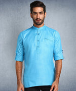 Hangup Men Standard Solid Men's Indian Wear-Coral_Magic_Bon_Short2Kurta