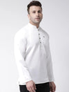 Hangup Men Standard Solid Men's Indian Wear-WhiteKurta_Cotton