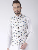 Hangup Men Standard Printed Men's Indian Wear-39APrintedNehru