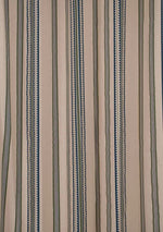 Roman Stripes 100% cotton geometric curtain for bed room - Room darkening - Pepper Green and Night Blue - Pack of 1-230822138