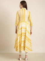 Women Anarkali Yellow Embellished Kurta-ON-769-Yellow