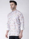 Hangup Men Slim Printed Men's Indian Wear-K10ShortKurta