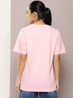 Dillinger Pink Graphic Oversized T-Shirt-WMNCR438PINK-XS