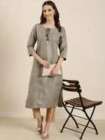 Women Beige Solid Straight Kurta-NJ-3675328-Beige