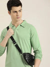 Dillinger Green Solid Regular Polo T-shirt