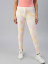 Women's Yellow Tie Dye Track Pants-AF-1770-Yellowpink