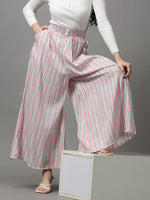 Women's Multi Striped Culotte-AE-10444-Multi