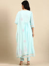 Women's Blue Solid Kurta Set-RF-1741-Blue