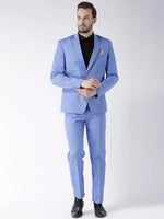 Hangup Men Standard Solid Men Formalwear-DarkBlueBlazer