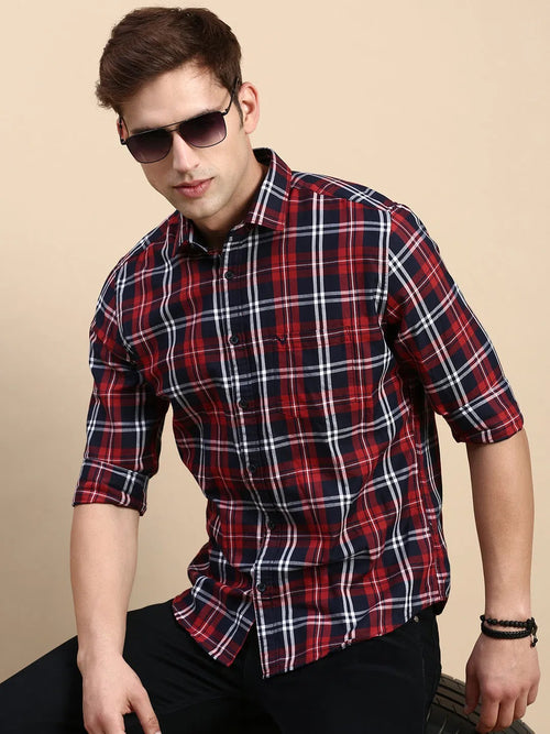 Men Multi Checked Casual Shirt-BLAZOCHECKS-4667-Multi