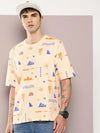 Dillinger Off White Graphic Oversized T-shirt-DLMOV241WWHT-S