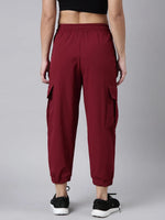 Women Solid Slim Fit Maroon Joggers Track Pant-AE-10905-Maroon