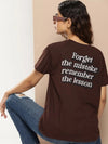 Difference of Opinion Brown Typographic Boxy Regular T-shirt