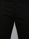 Genips Men's Cotton Stretch Rico Slim Fit Solid Casual Chinos Black Colour