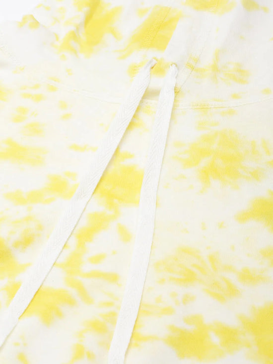 Women Yellow Tie Dye Tracksuit-AF-2101-Yellow