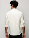 Men White Solid Shirt-FAVORPLAIN-200-White