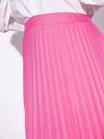 Women Pink Accordion Pleated Skirt