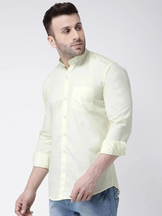 Hangup Men Slim Solid Shirts-BenLemonShirt