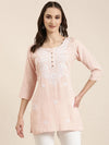 Women Pink Floral Straight Kurti-NJ-3600282-Pink